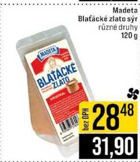 Madeta Blaťácké zlato sýr různé druhy 120 g