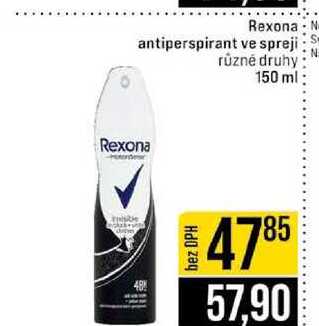 Rexona antiperspirant ve spreji různé druhy 150 ml