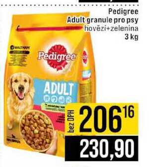 Pedigree Adult granule pro psy hovězí+zelenina 3 kg