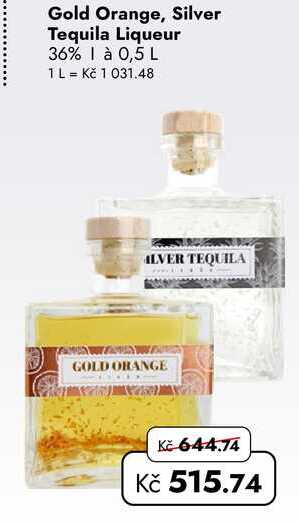 Gold Orange, Silver Tequila Liqueur 36% 1 à 0,5 L
