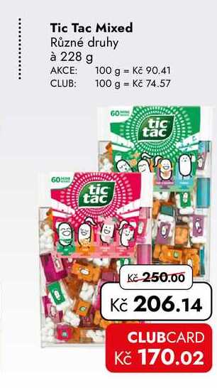 Tic Tac Mixed Různé druhy à 228 g