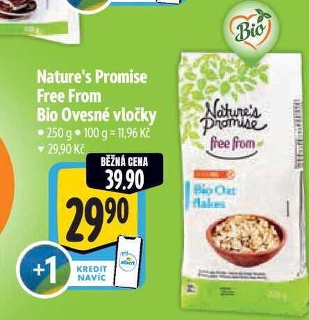 Nature's Promise Free From Bio Ovesné vločky 250 g 