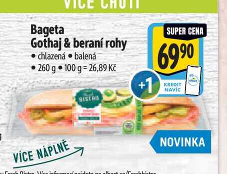 Bageta  Gothaj & beraní rohy  260 g
