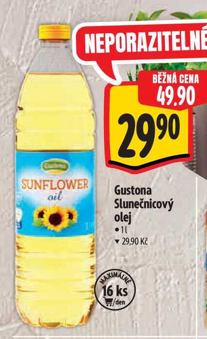  Gustona Slunečnicový olej  1 l