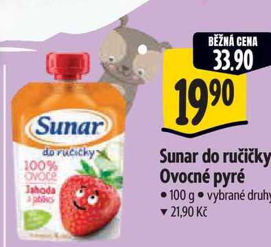   Sunar do ručičky Ovocné pyré 100 g 