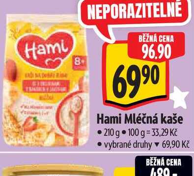   Hami Mléčná kaše 210 g 