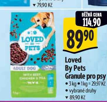   Loved By Pets Granule pro psy 3kg 