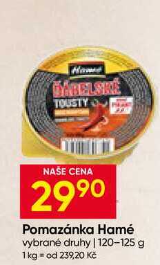 Pomazánka Hamé vybrané druhy 120-125 g