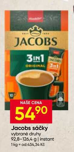 Jacobs sáčky vybrané druhy 92,8-126,4 g
