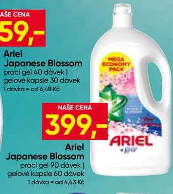 Ariel Japanese Blossom prací gel 90 dávek