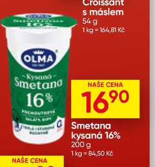 OLMA Smetana kysaná 16% 200 g