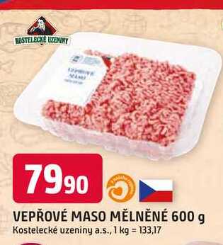 VEPŘOVÉ MASO MĚLNĚNÉ 600 g