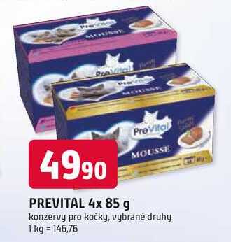 PREVITAL 4x 85 g konzervy pro kočky