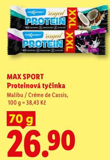MAX SPORT Proteinová tyčinka, 70 g