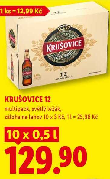KRUŠOVICE 12, 10x 0,5 l