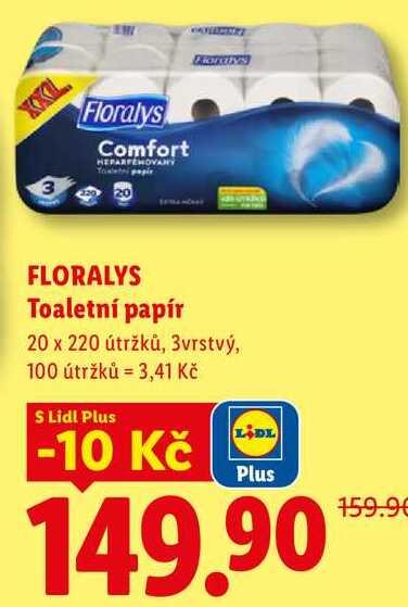 FLORALYS Toaletní papír, 20 rolí