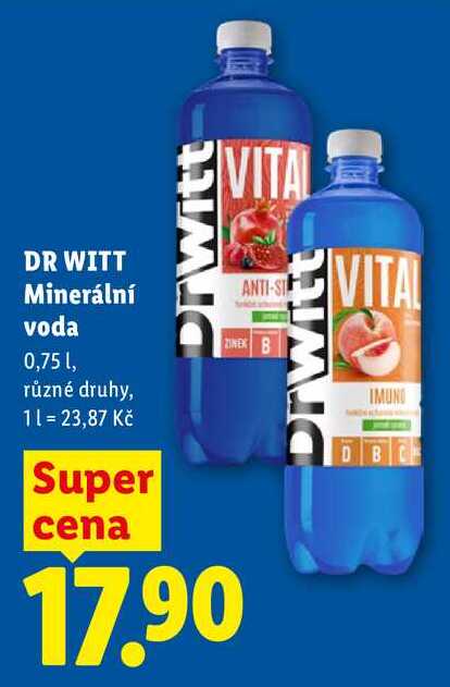 DR WITT Minerální voda, 0,75 l
