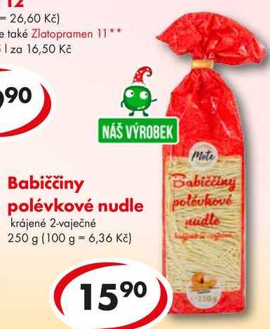 Babiččiny polévkové nudle, 250 g