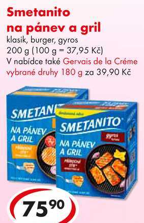 Smetanito na pánev a gril, 200 g