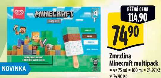 Zmrzlina Minecraft multipack, 4x 75 ml