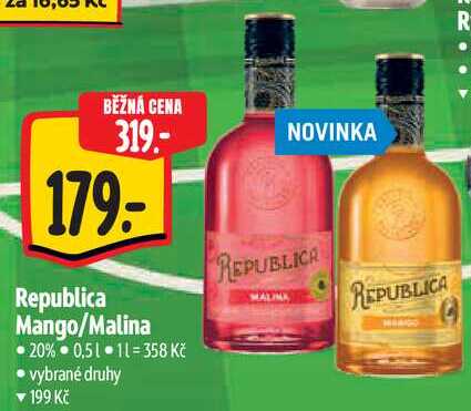 Republica Mango/Malina, 0,5 l