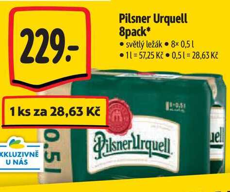 Pilsner Urquell 8pack, 8x 0,5 l