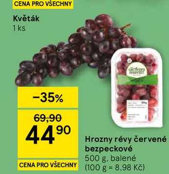 Hrozny révy červené bezpeckové, 500 g, balené