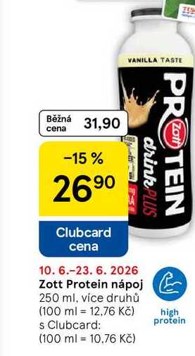 Zott Protein nápoj, 250 ml, více druhů