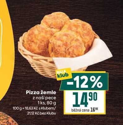 Pizza žemle z naší pece 1ks, 80 g 
