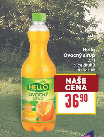 Hello Ovocný sirup 0,7l