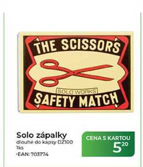 Solo zápalky dlouhé do kapsy DZ100