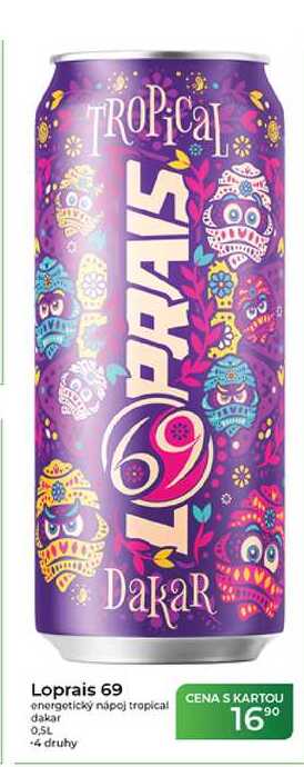 Loprais 69 energetický nápoj tropical dakar 0,5L