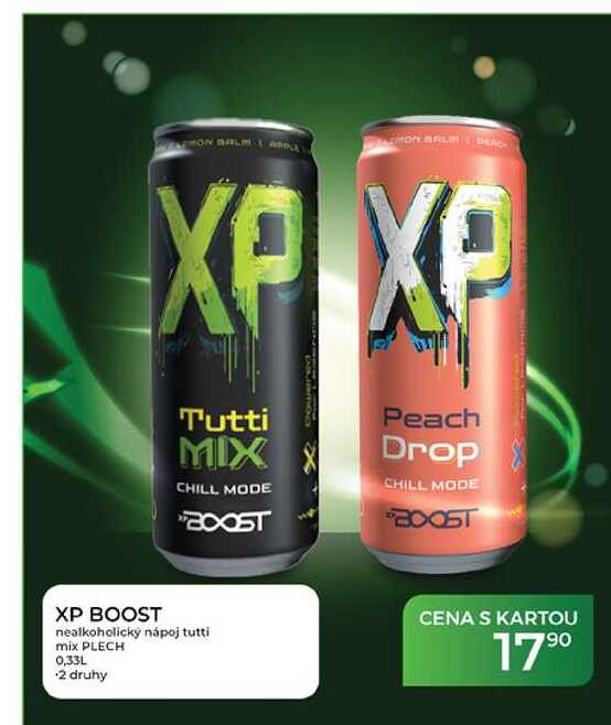 XP BOOST nealkoholický nápoj tutti mix PLECH 0,33L