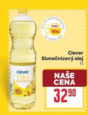Clever Slunečnicový olej 1l