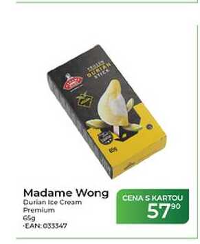 Madame Wong Durian Ice Cream Premium 65g 