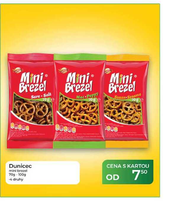 Dunicec mini brezel 70g-100g 