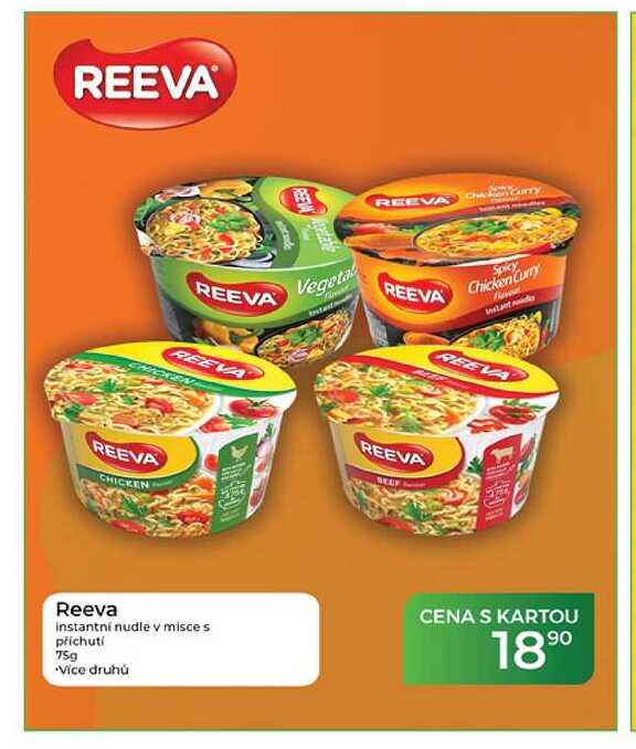 Reeva instantní nudle v misces příchutí 75g