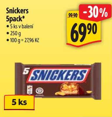 Snickers 5pack, 250 g