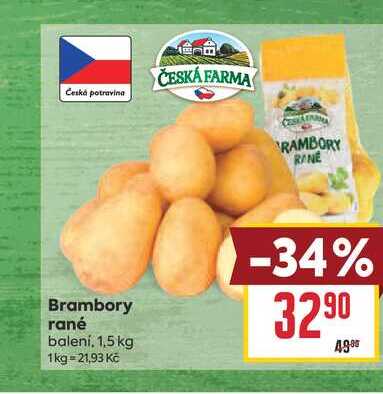 Brambory rané balení, 1,5 kg