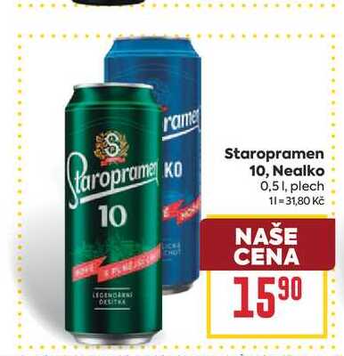 Staropramen Nealko 0,51, plech