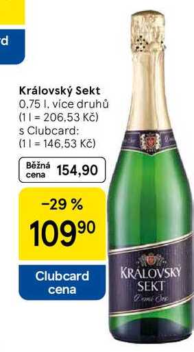 Královský Sekt, 0.75 l, více druhů