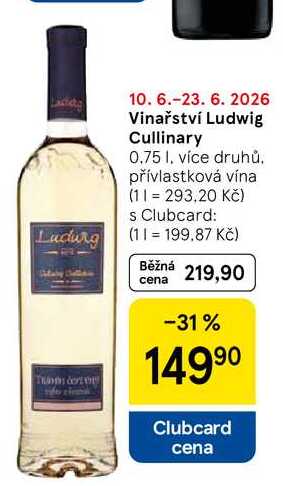 Vinařství Ludwig Cullinary, 0.75 l