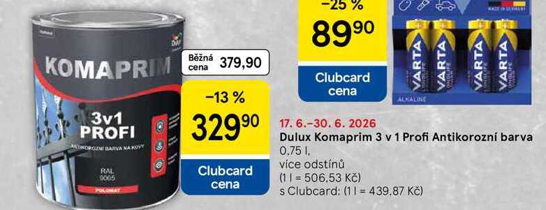 Dulux Komaprim 3 v 1 Profi Antikorozní barva, 0.75 l, více odstínů  