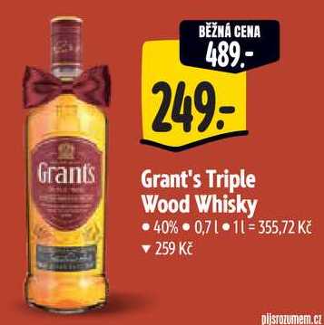 Grant's Triple Wood Whisky, 0,7 l