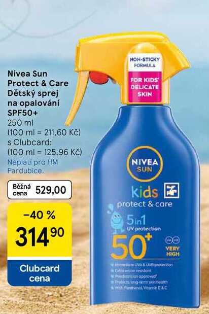 Nivea Sun Protect & Care Dětský sprej na opalování SPF50+, 250 ml