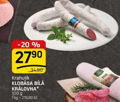 KLOBÁSA BÍLÁ KRÁLOVNA* 100 g